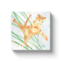 Dancing Cat canvas wrap